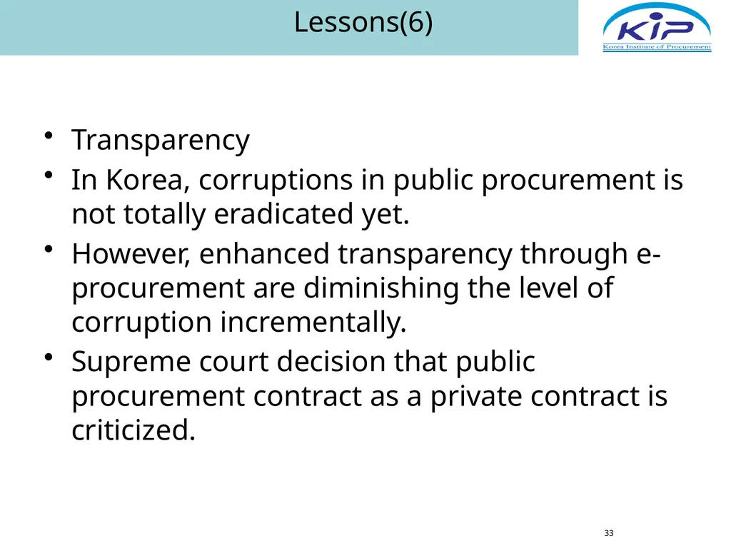 Public Procurement & E-Procurement Legal System in - slide 33 of 35