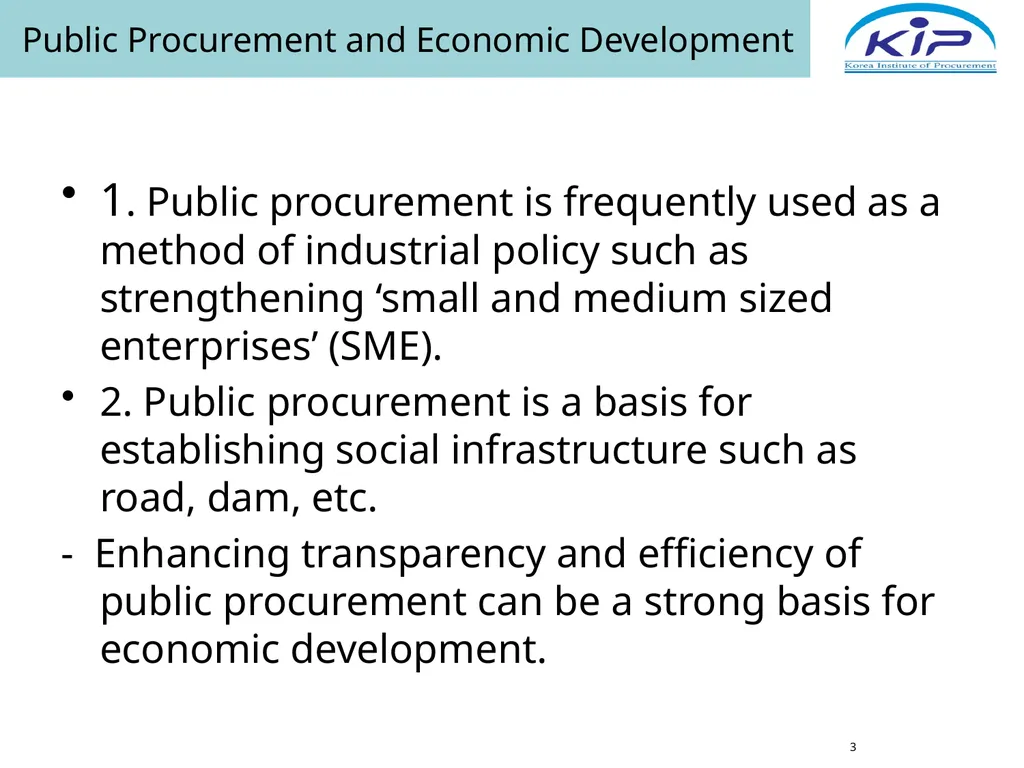 Public Procurement & E-Procurement Legal System in - slide 3 of 35
