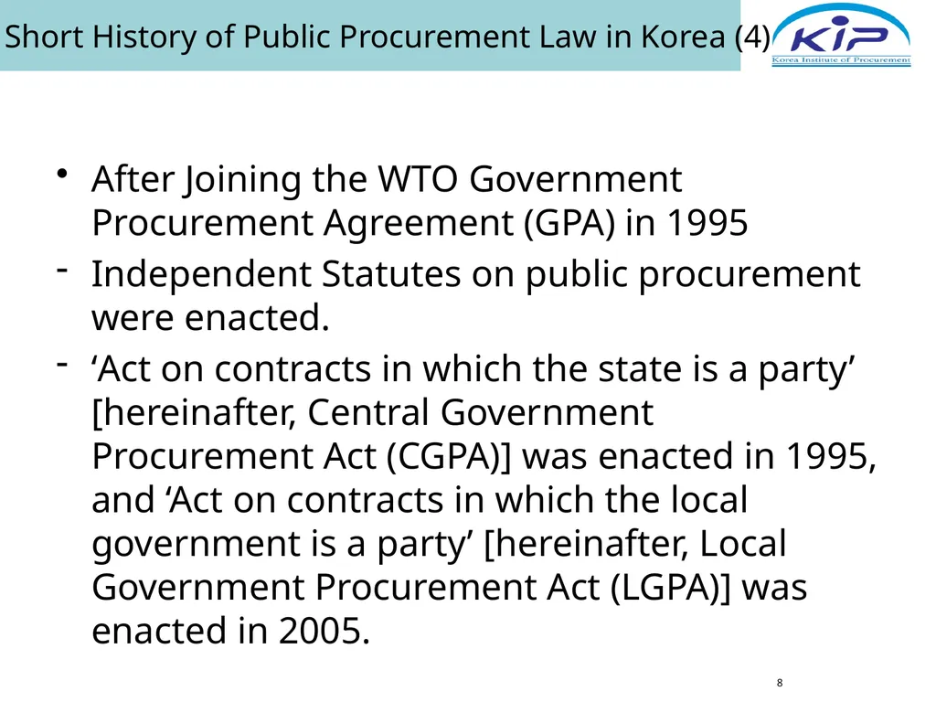 Public Procurement & E-Procurement Legal System in - slide 8 of 35