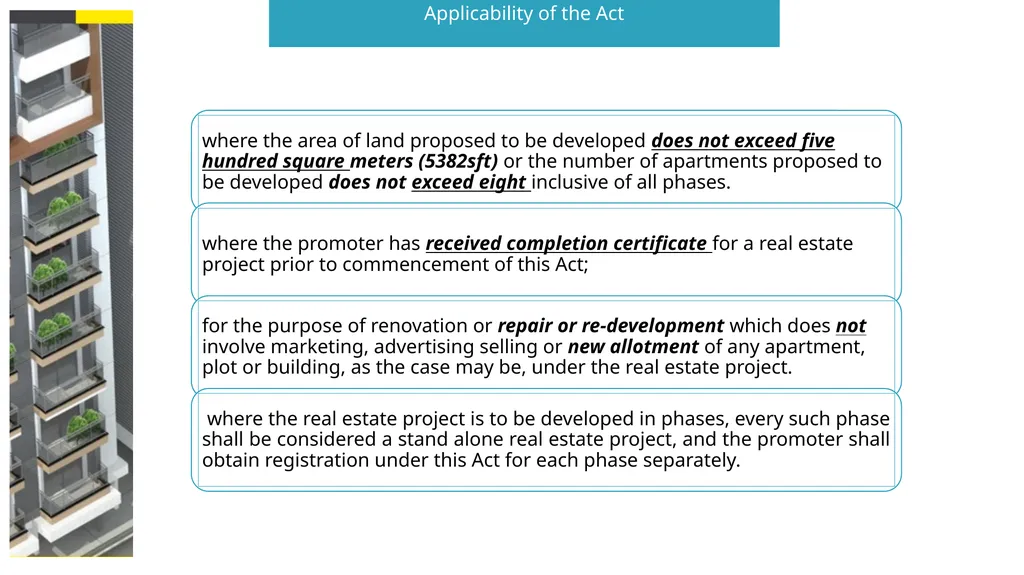 The Real Estate (Regulation and Development) Act, - slide 10 of 29