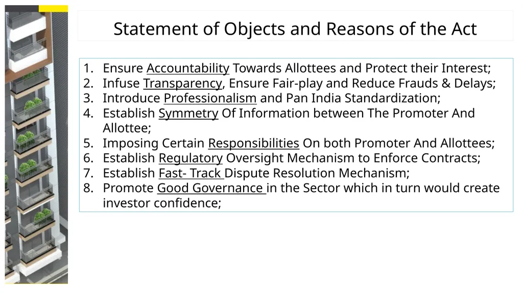 The Real Estate (Regulation and Development) Act, - slide 4 of 29