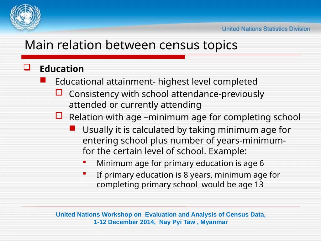 DATA VALIDATION-II Consistency check Objectives - slide 13 of 18