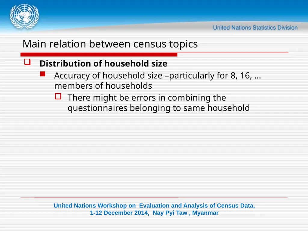 DATA VALIDATION-II Consistency check Objectives - slide 5 of 18