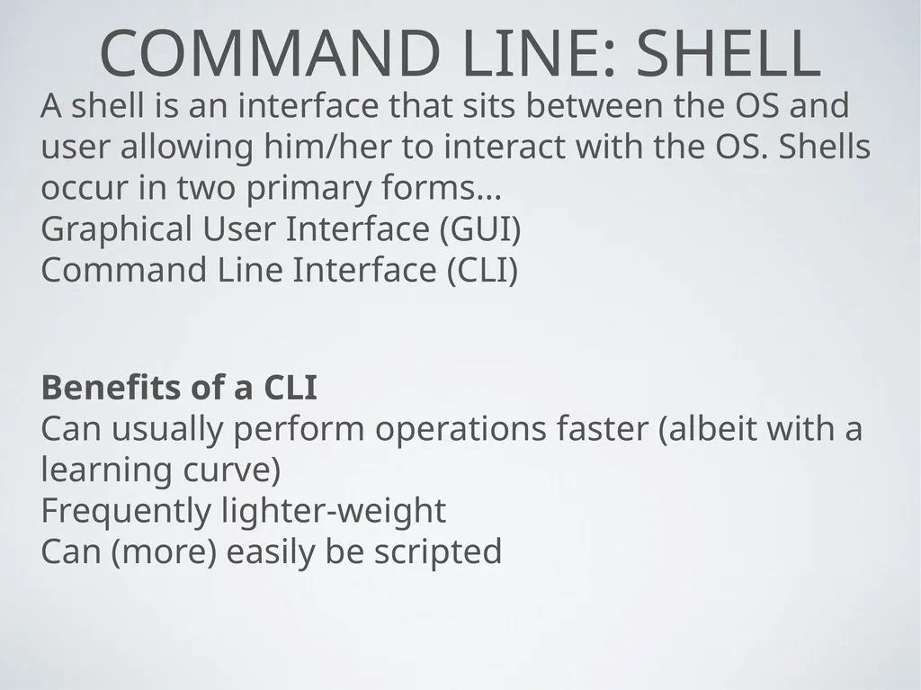 Command line Shells Georges Khazen Command line: - slide 2 of 29