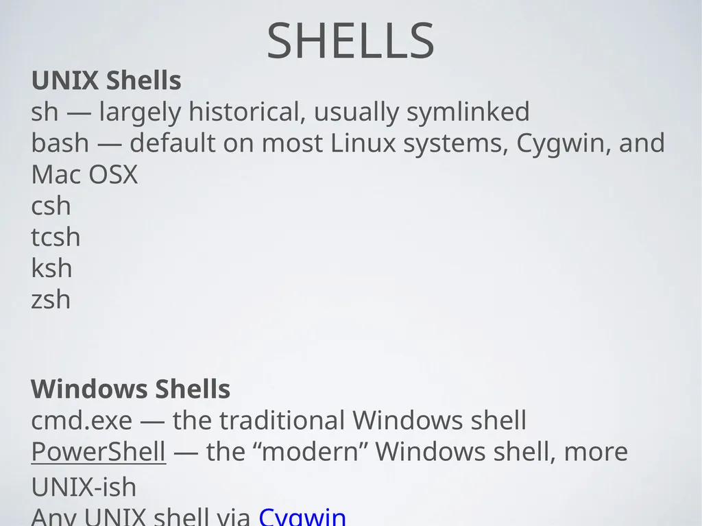 Command line Shells Georges Khazen Command line: - slide 8 of 29