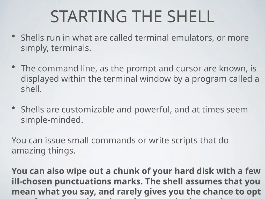 Command line Shells Georges Khazen Command line: - slide 7 of 29