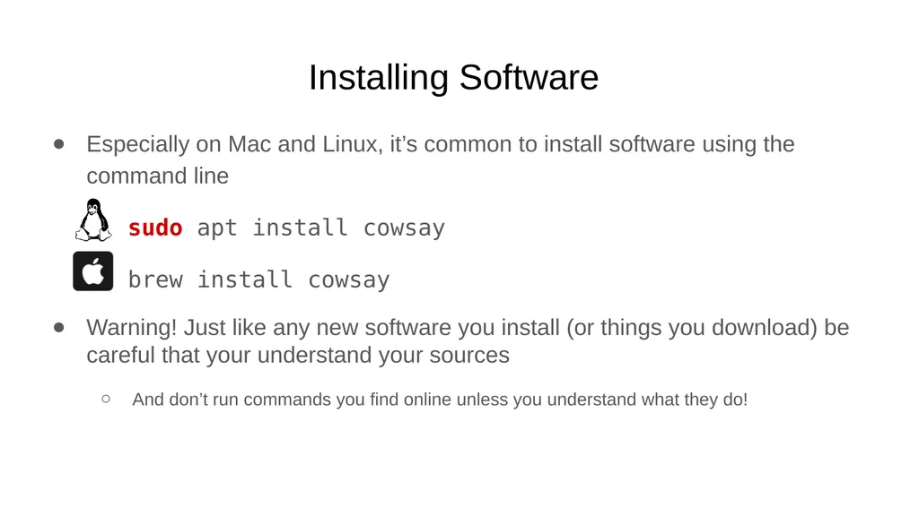Introduction to the Command Line Talking Directly - slide 18 of 20