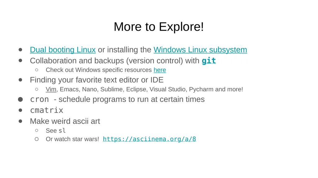 Introduction to the Command Line Talking Directly - slide 19 of 20
