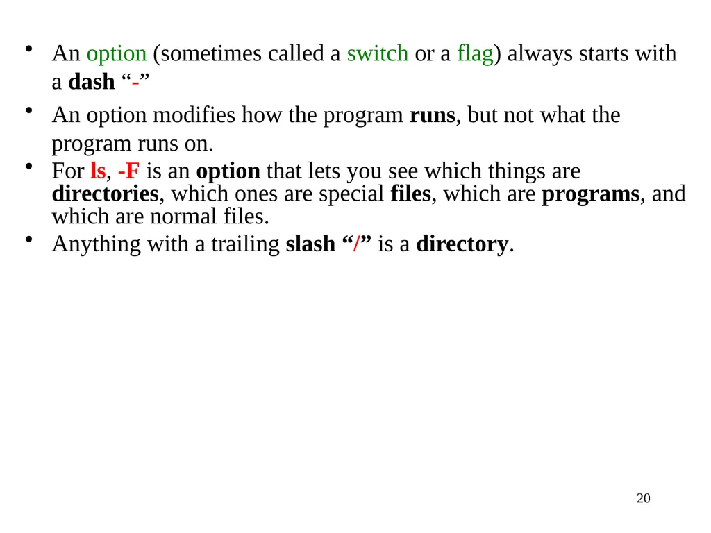 Introduction to Unix: Basic Command Line Commands - slide 20 of 48