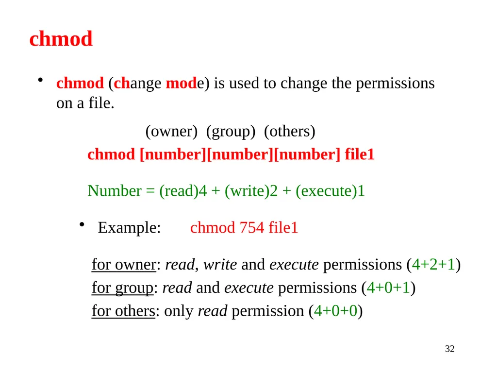 Introduction to Unix: Basic Command Line Commands - slide 32 of 48
