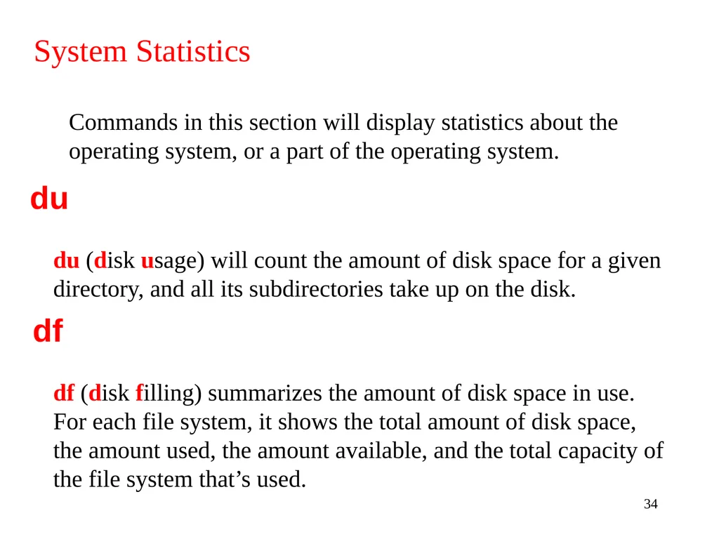 Introduction to Unix: Basic Command Line Commands - slide 34 of 48