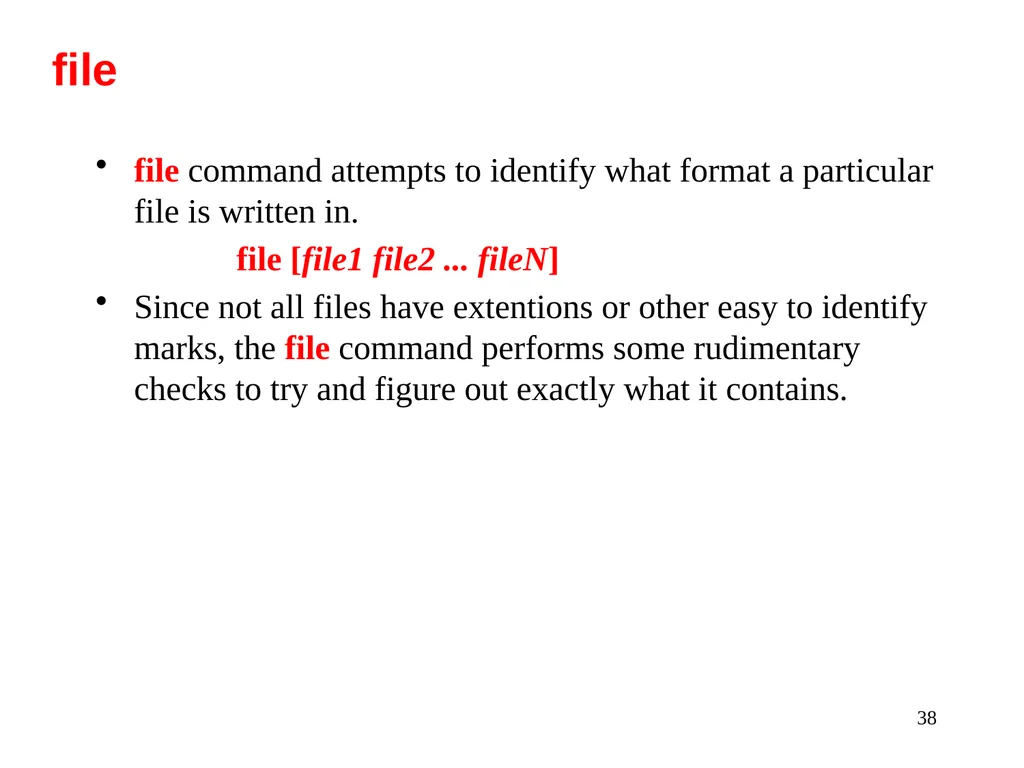 Introduction to Unix: Basic Command Line Commands - slide 38 of 48