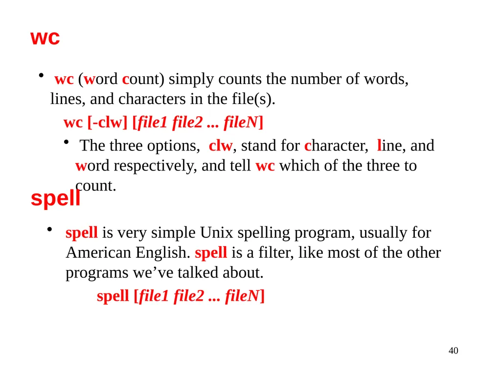 Introduction to Unix: Basic Command Line Commands - slide 40 of 48
