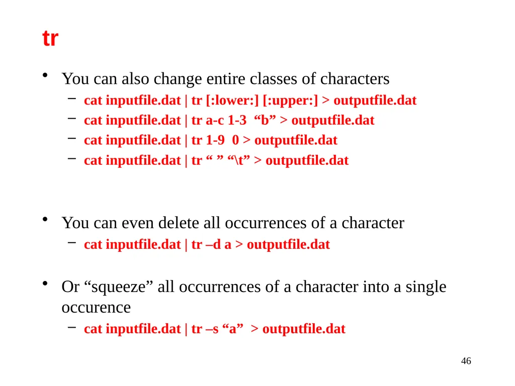 Introduction to Unix: Basic Command Line Commands - slide 46 of 48