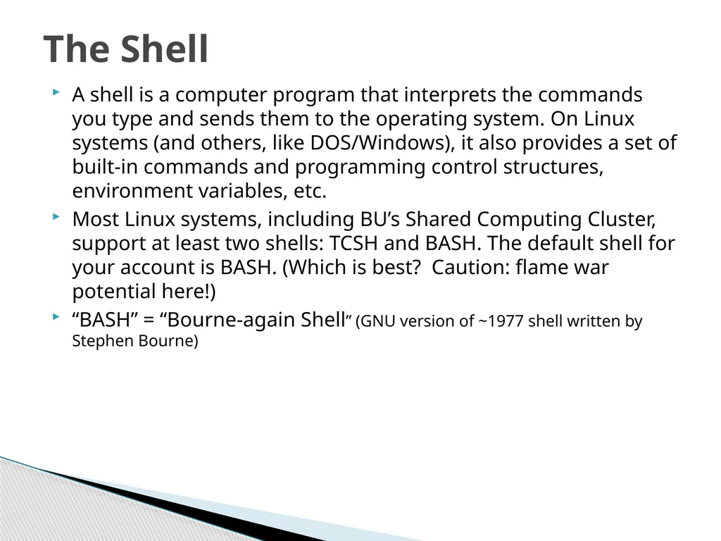 Introduction to Linux Robert Putnam Research - slide 16 of 49