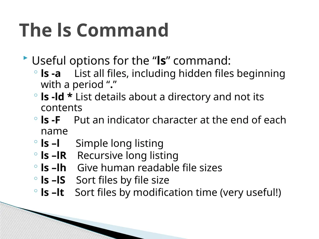 Introduction to Linux Robert Putnam Research - slide 29 of 49