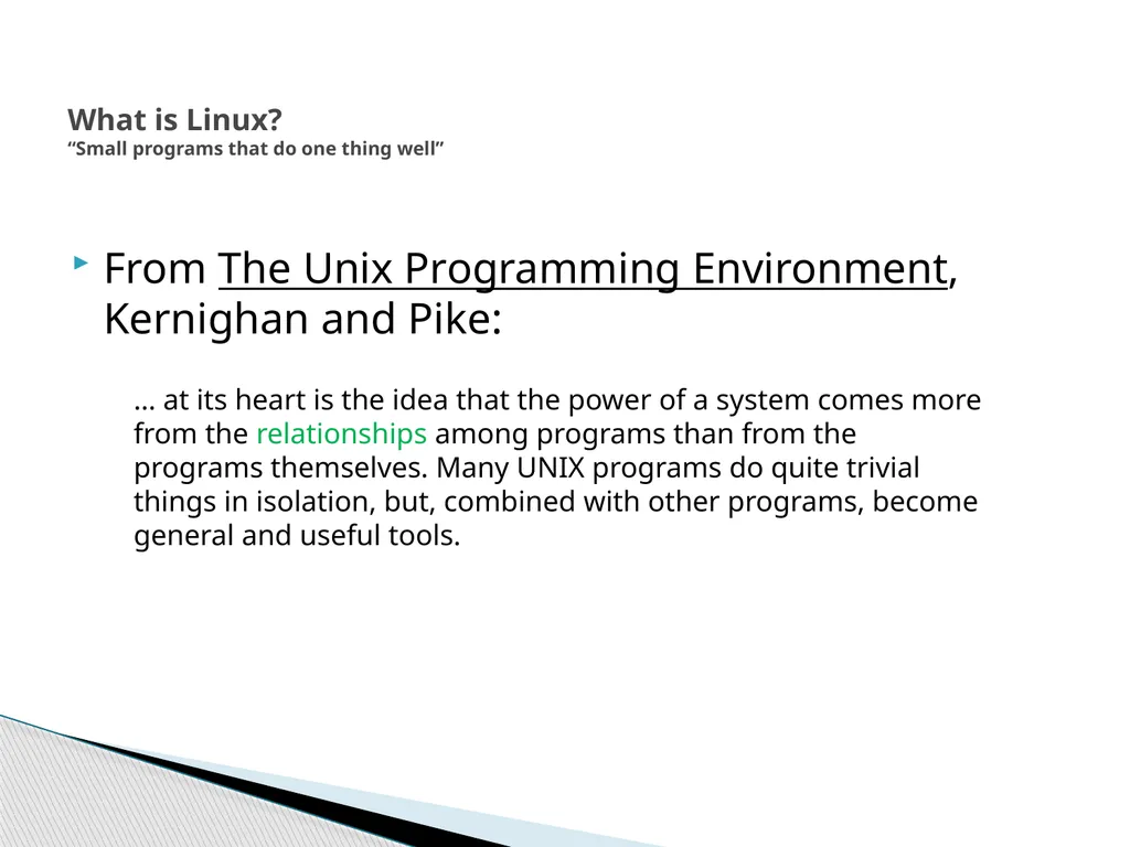 Introduction to Linux Robert Putnam Research - slide 9 of 49