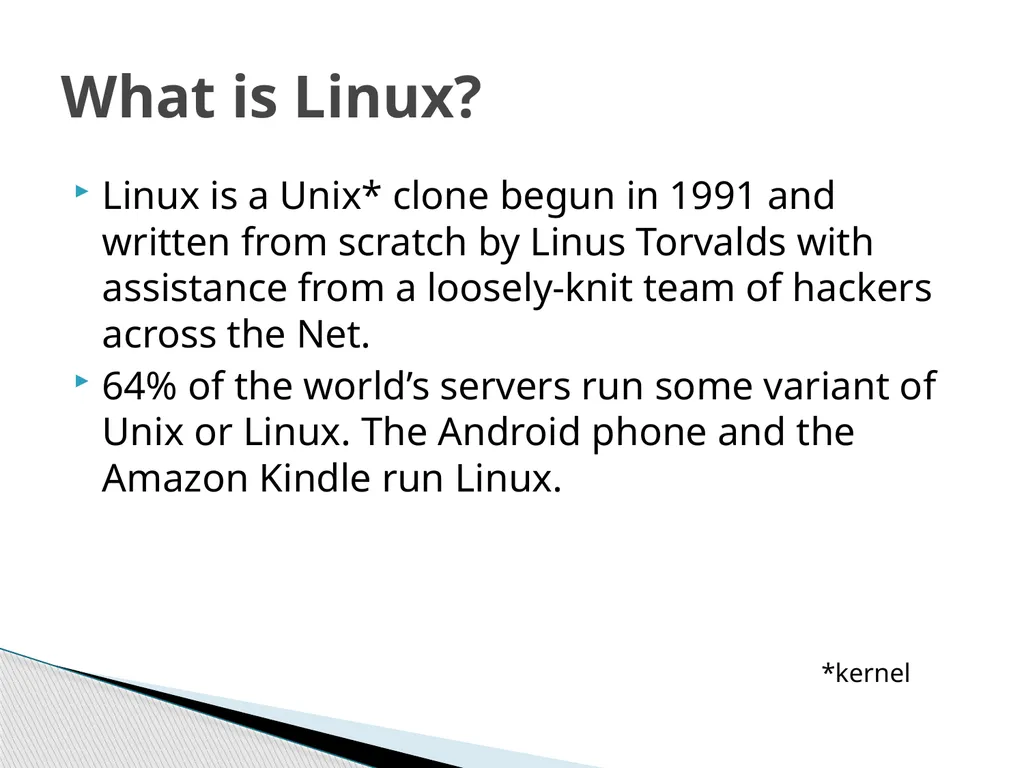 Introduction to Linux Robert Putnam Research - slide 6 of 49
