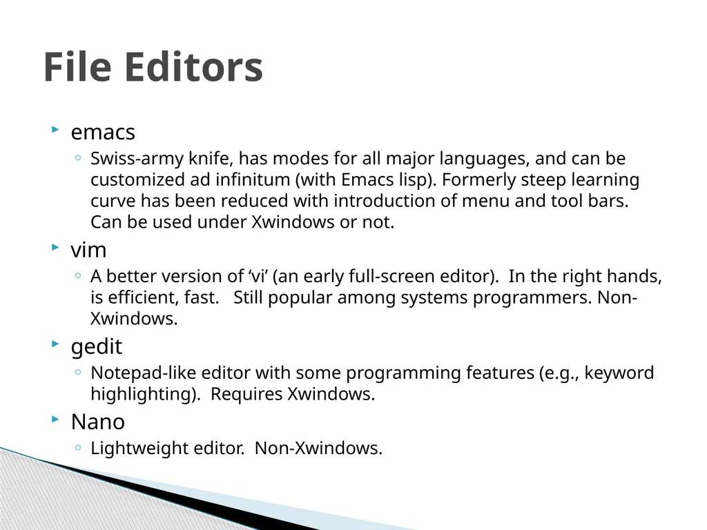 Introduction to Linux Robert Putnam Research - slide 46 of 49