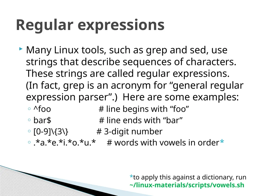 Introduction to Linux Robert Putnam Research - slide 45 of 49