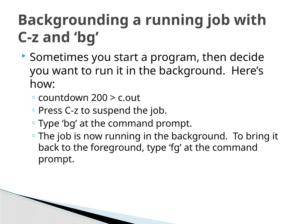 Introduction to Linux Robert Putnam Research - slide 44 of 49