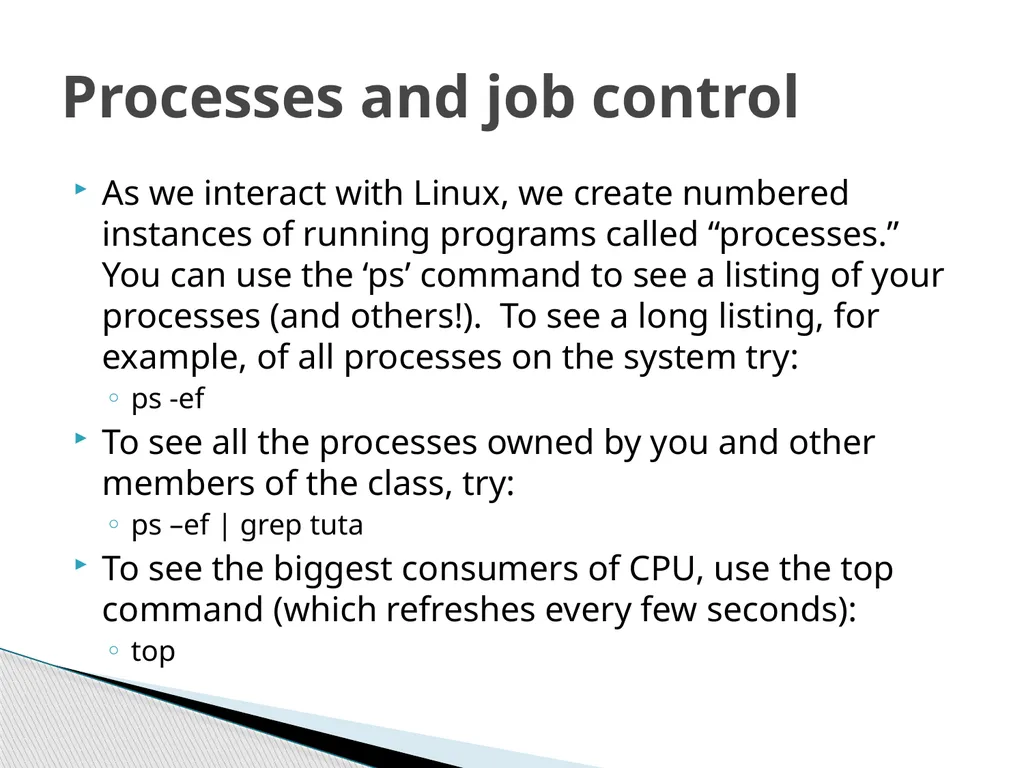 Introduction to Linux Robert Putnam Research - slide 39 of 49