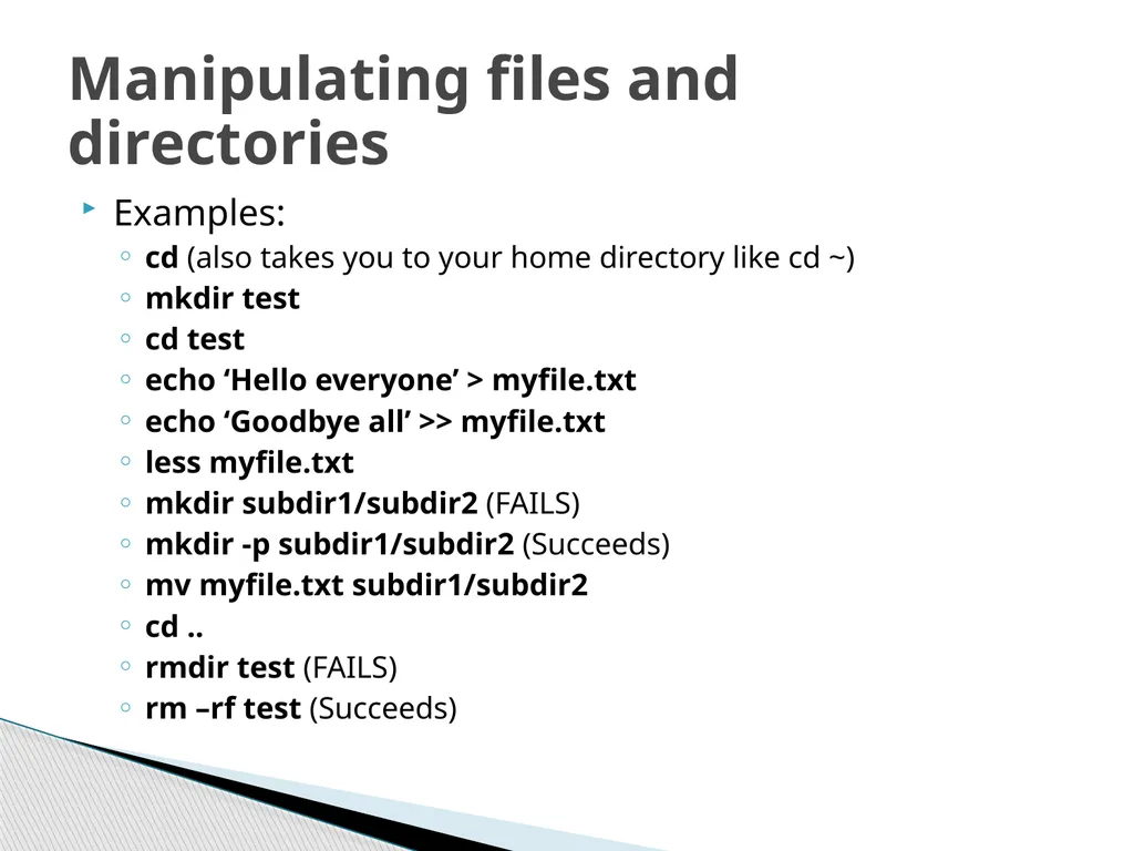 Introduction to Linux Robert Putnam Research - slide 31 of 49