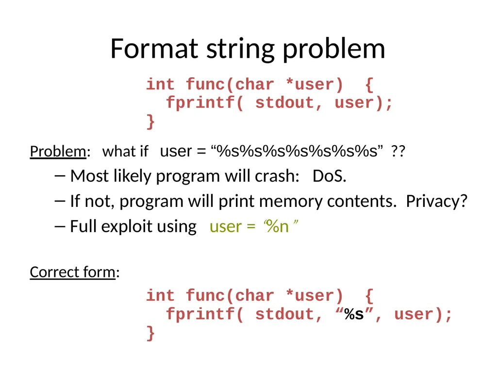 Control hijacking attacks Attacker’s goal: Take - slide 19 of 23