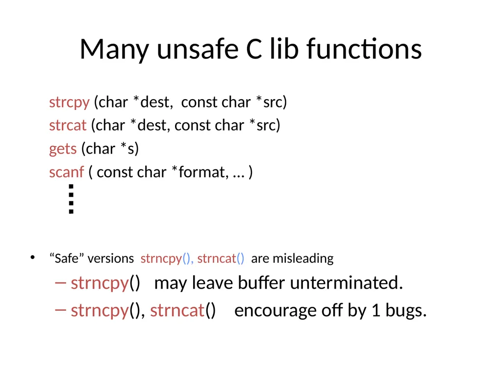 Control hijacking attacks Attacker’s goal: Take - slide 8 of 23