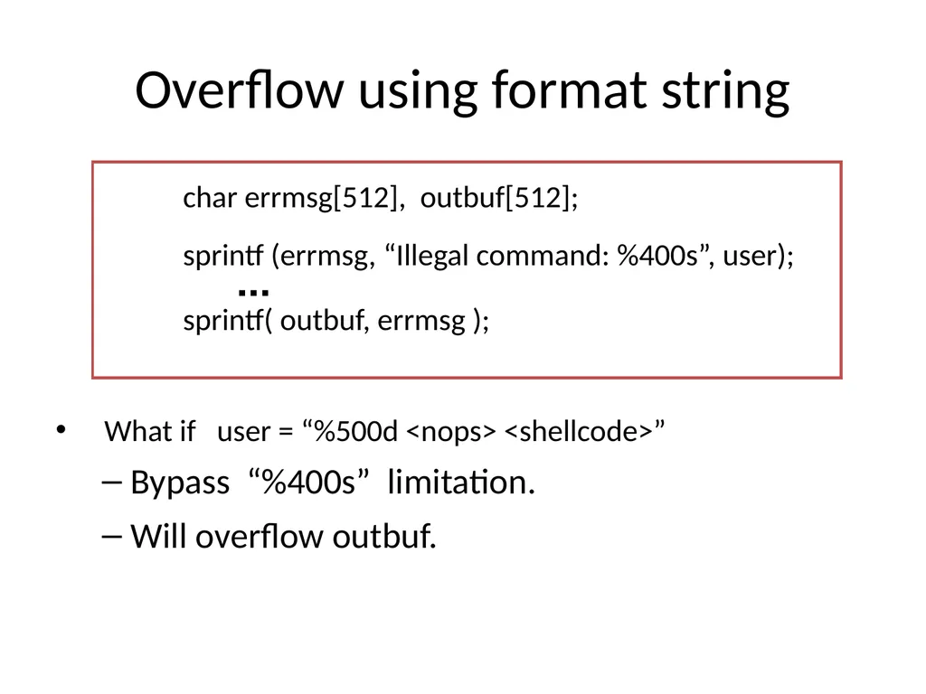 Control hijacking attacks Attacker’s goal: Take - slide 23 of 23