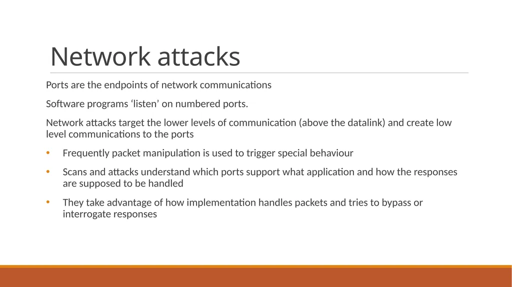 Network attacks - slide 7 of 20