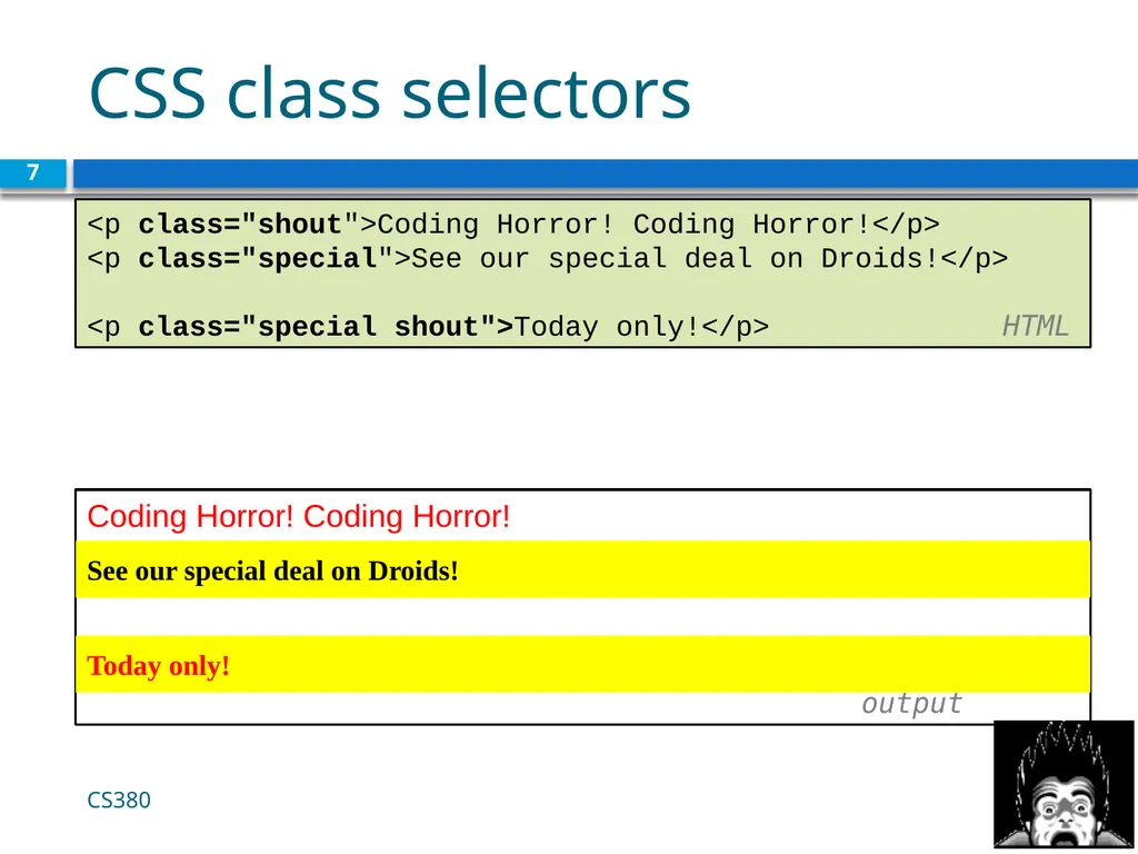 <link href="filename" type="text/css" - slide 7 of 32