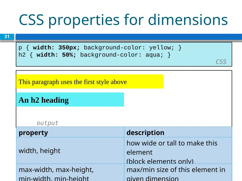 <link href="filename" type="text/css" - slide 31 of 32