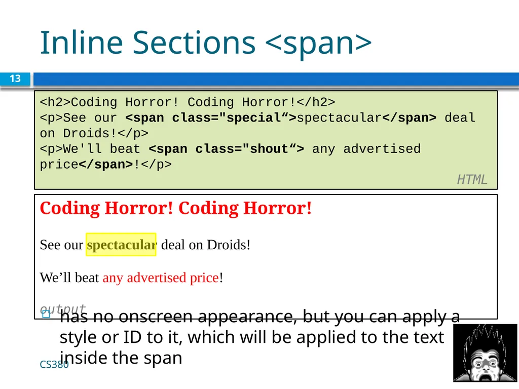 <link href="filename" type="text/css" - slide 13 of 32