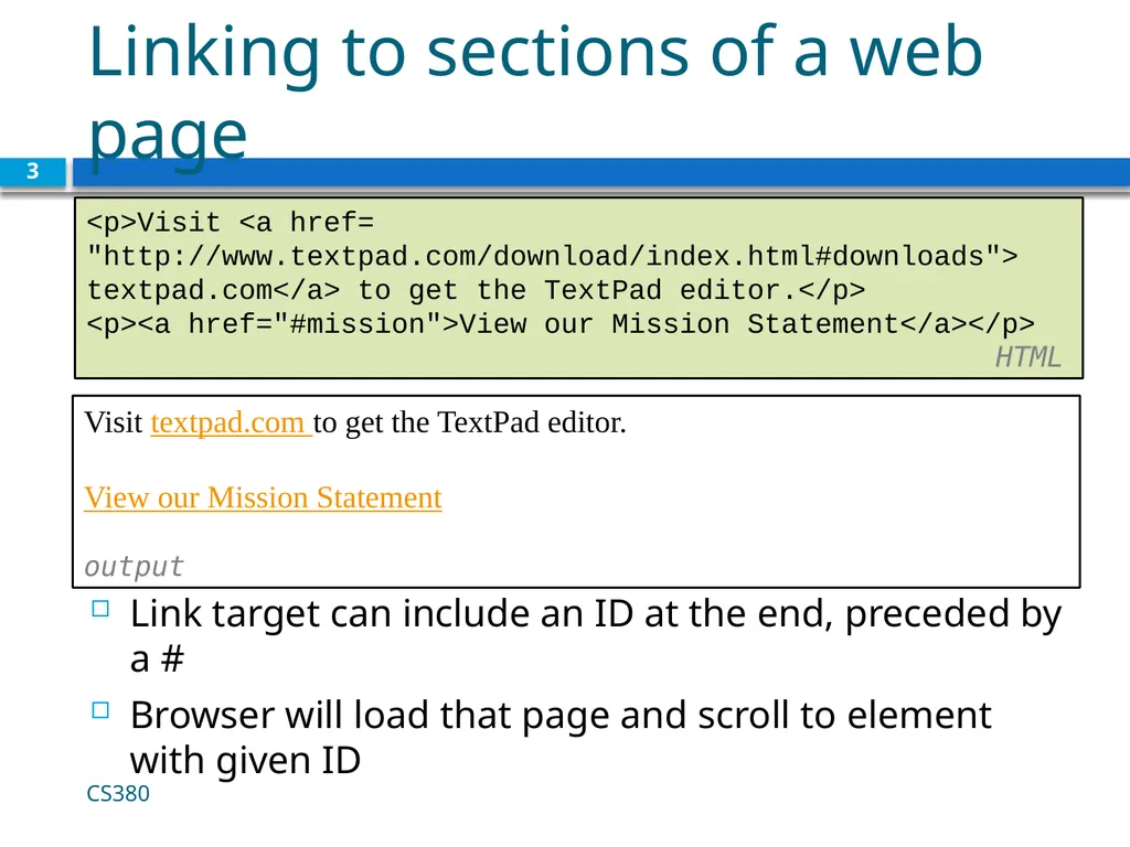 <link href="filename" type="text/css" - slide 3 of 32
