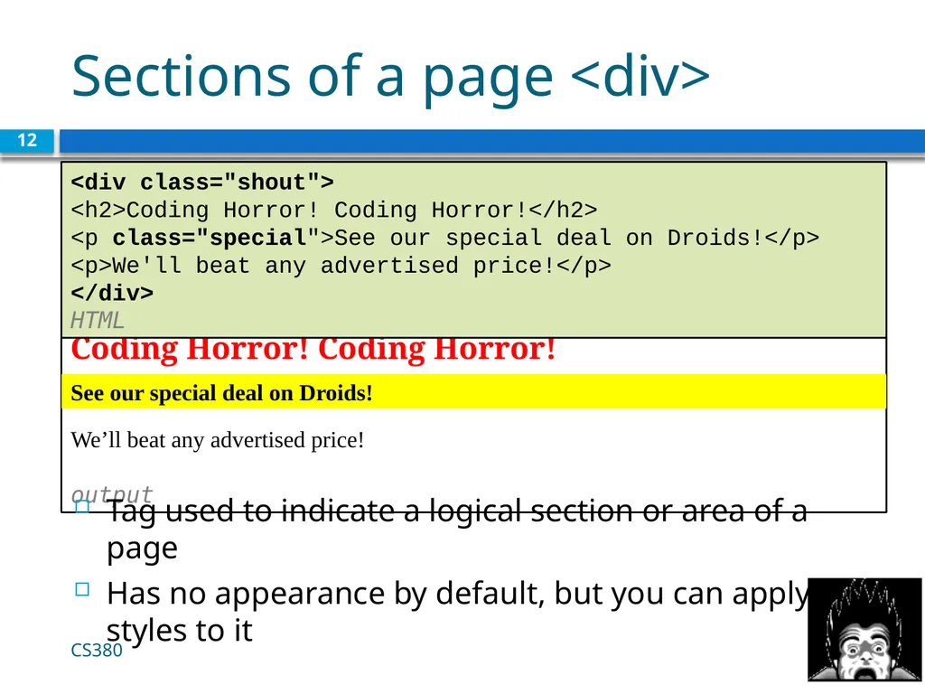 <link href="filename" type="text/css" - slide 12 of 32