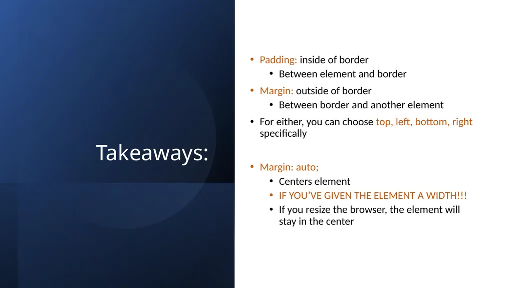 Padding and Margins With CSS padding margin - slide 7 of 7