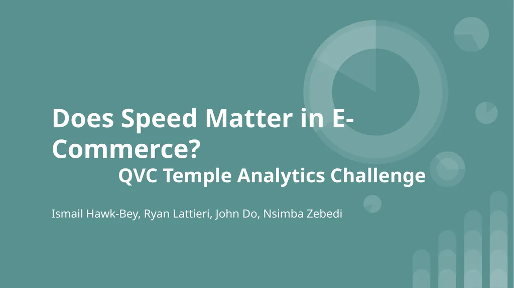 Does Speed Matter in E-Commerce? QVC Temple