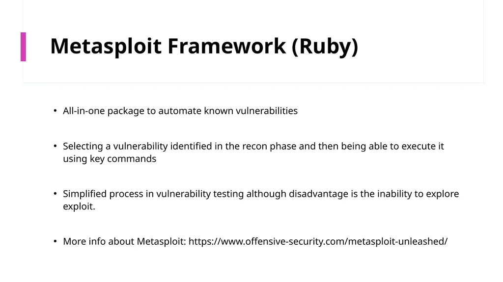 Offensive Security Tools for Operational Security - slide 8 of 12