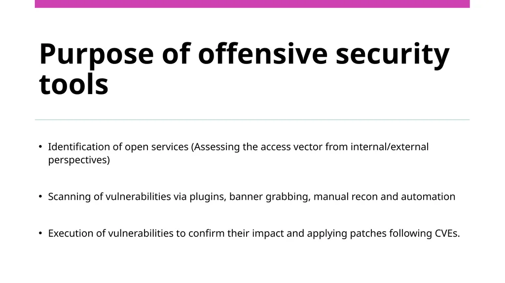 Offensive Security Tools for Operational Security - slide 2 of 12
