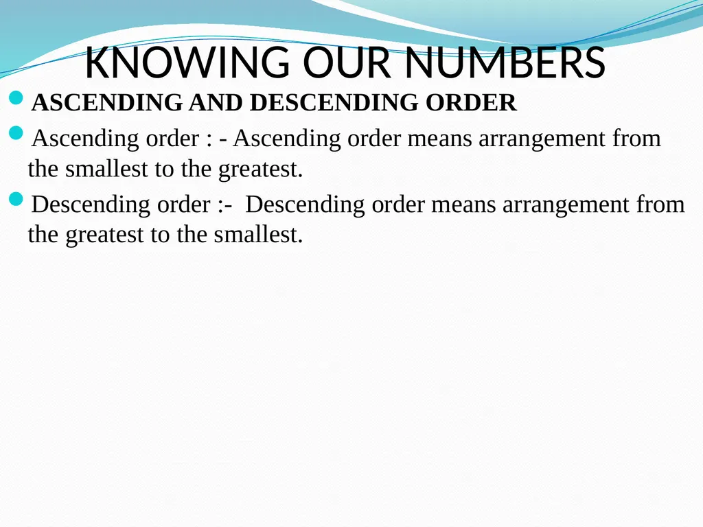 KNOWING OUR NUMBERS Place value Face value - slide 5 of 13