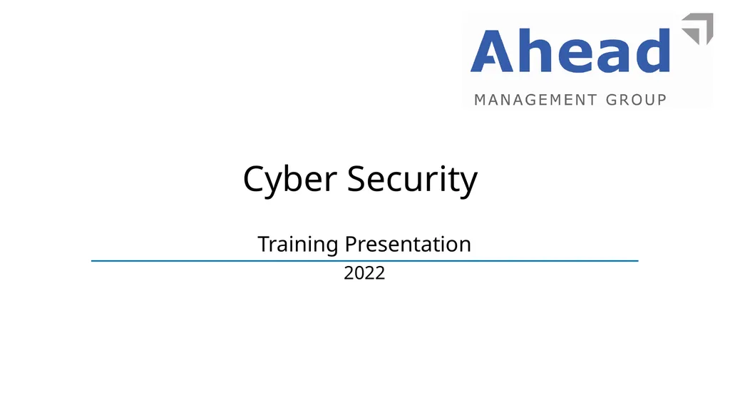 Cyber Security Training Presentation 2022 Learning