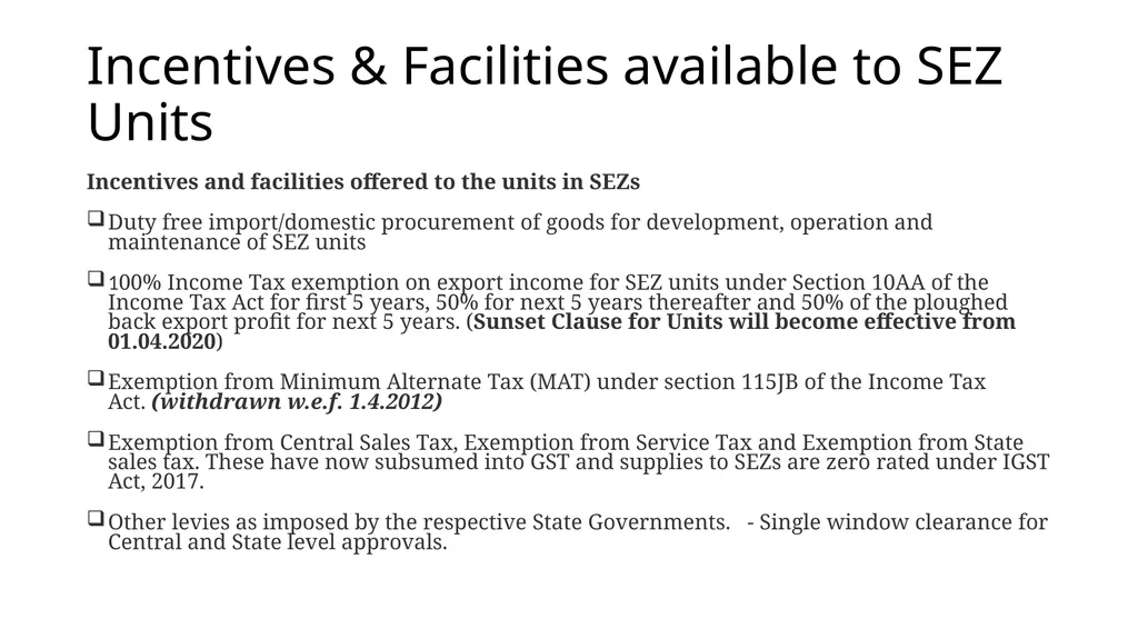 Special Economic Zones-SEZ Dr M. S. Krishna Kumar, - slide 9 of 21
