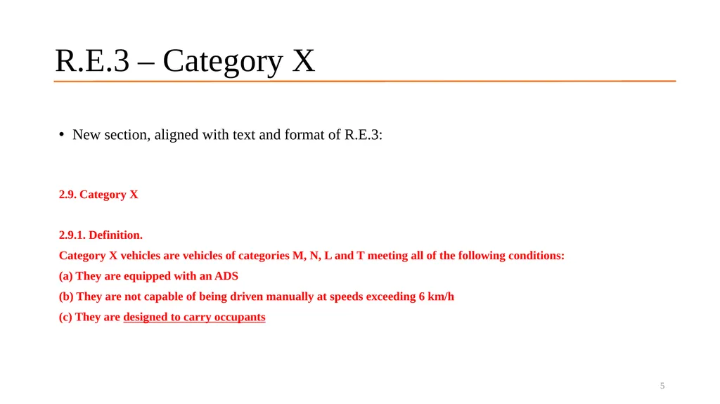Vehicle categories associated with Automated - slide 5 of 15