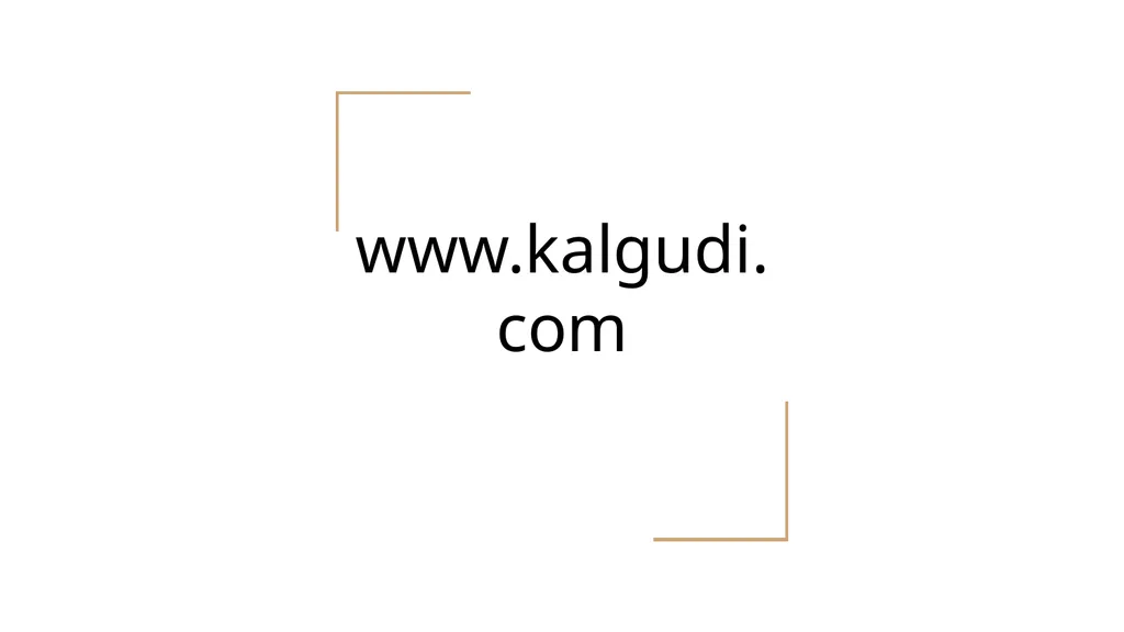 www.kalgudi.com Miniature ERPs, tools and many - slide 1 of 21
