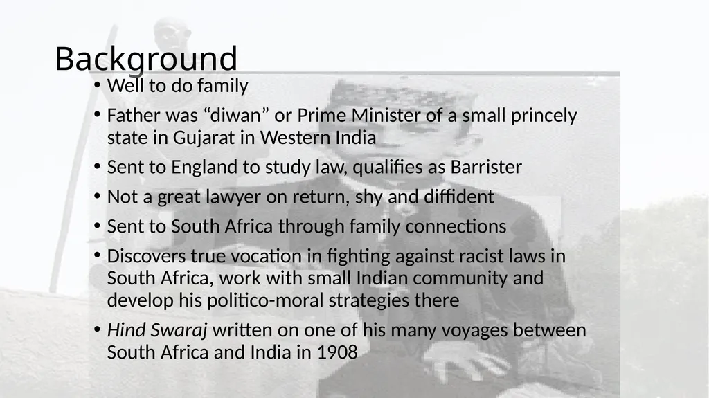 Gandhi in an Imperial World Modernity, Empire and - slide 18 of 29