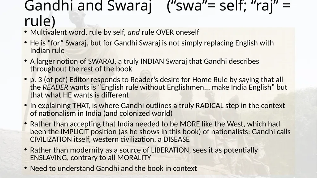 Gandhi in an Imperial World Modernity, Empire and - slide 17 of 29