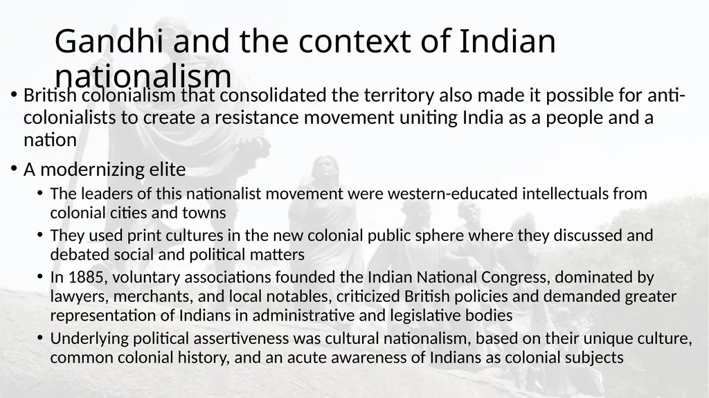 Gandhi in an Imperial World Modernity, Empire and - slide 14 of 29