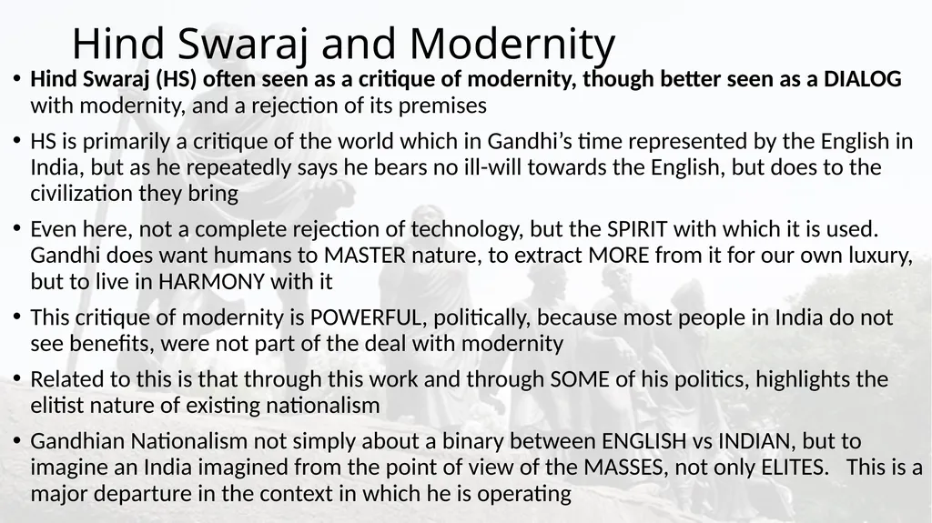Gandhi in an Imperial World Modernity, Empire and - slide 23 of 29