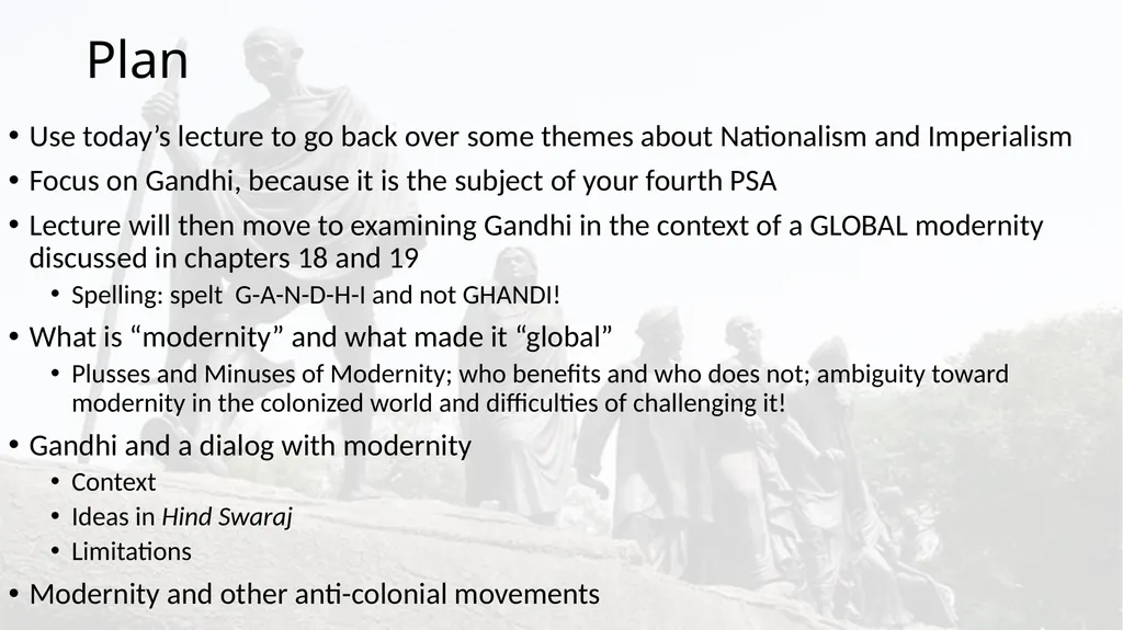 Gandhi in an Imperial World Modernity, Empire and - slide 2 of 29